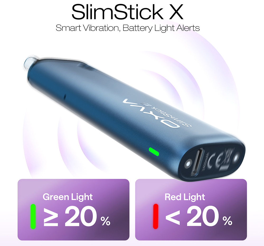 OXVA SLIMSTICK X svetelný indikator stavu baterie